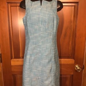 Talbots size 6 Ocean Turquoise Tweed Dress